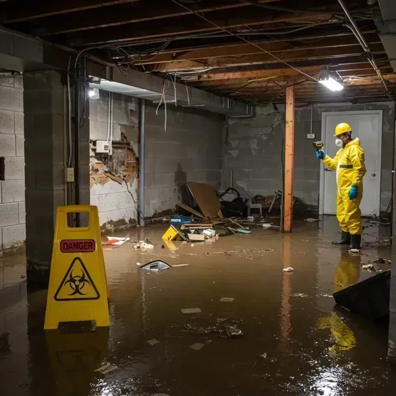 Flooded Basement Electrical Hazard in Hancock County, ME Property